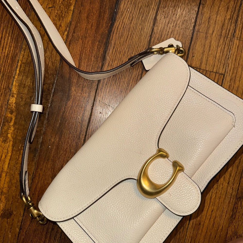 Coach Cream Crossbody Bag with Gold Hardware